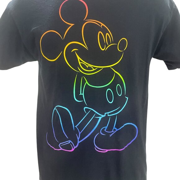 Disney Pride Collection Mickey Mouse T Shirt Large Black LGBTQ Rainbow Graphic T - Picture 6 of 6